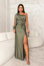 KATJA | Glamouröses One-Shoulder Maxi Kleid – Isabels Modehaus