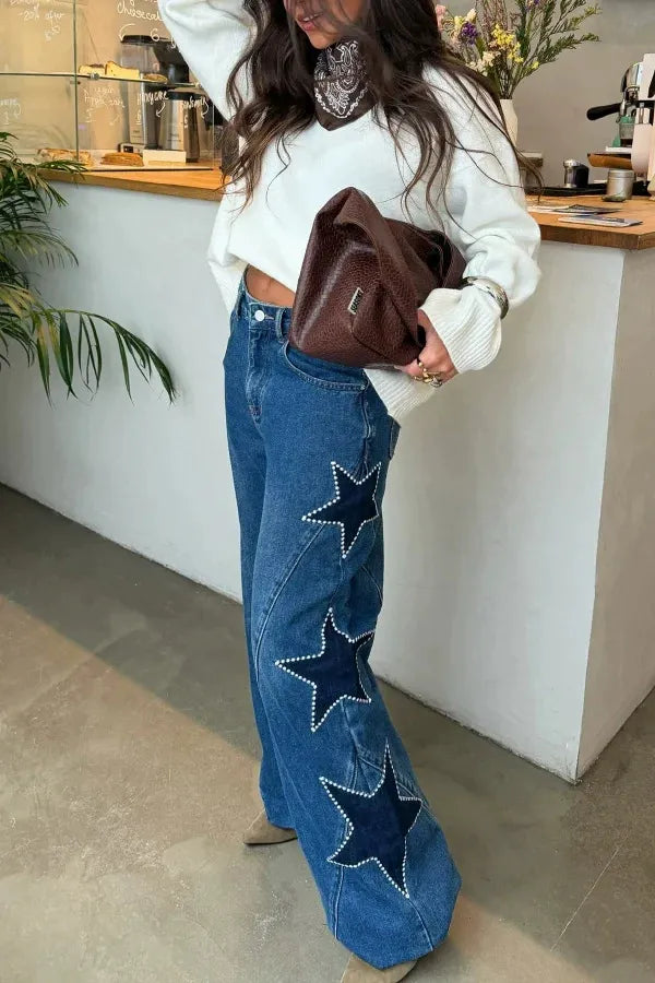 Megan | Wide-Leg-Jeans mit Sternen – Isabels Modehaus (Bild 11)