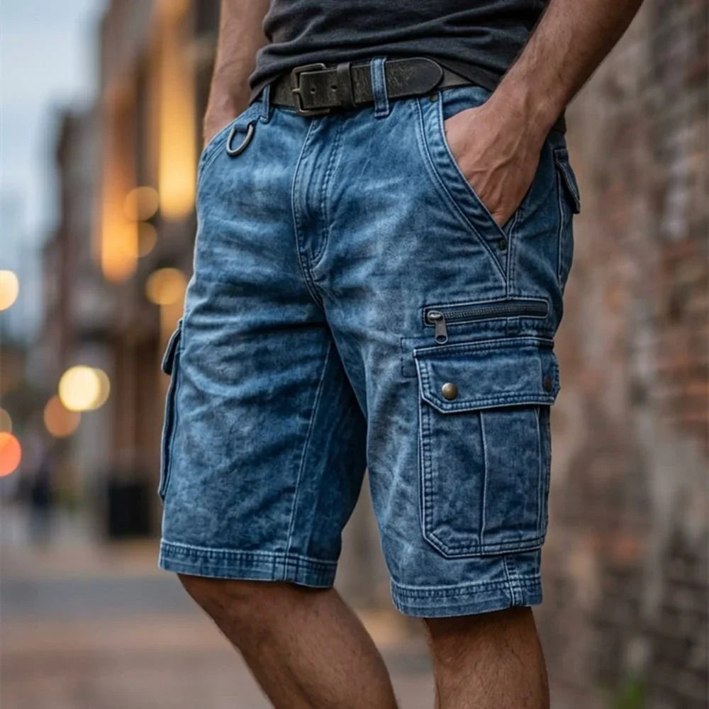 Denver | Denim cargo shorts