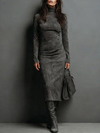 Mildred™ Elegantes Wildleder-Maxikleid – Isabels Modehaus (Bild 2)