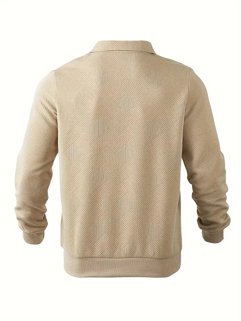 Finn | Geometrisches Design Vintage Reißverschluss Pullover – Isabels Modehaus (Bild 10)