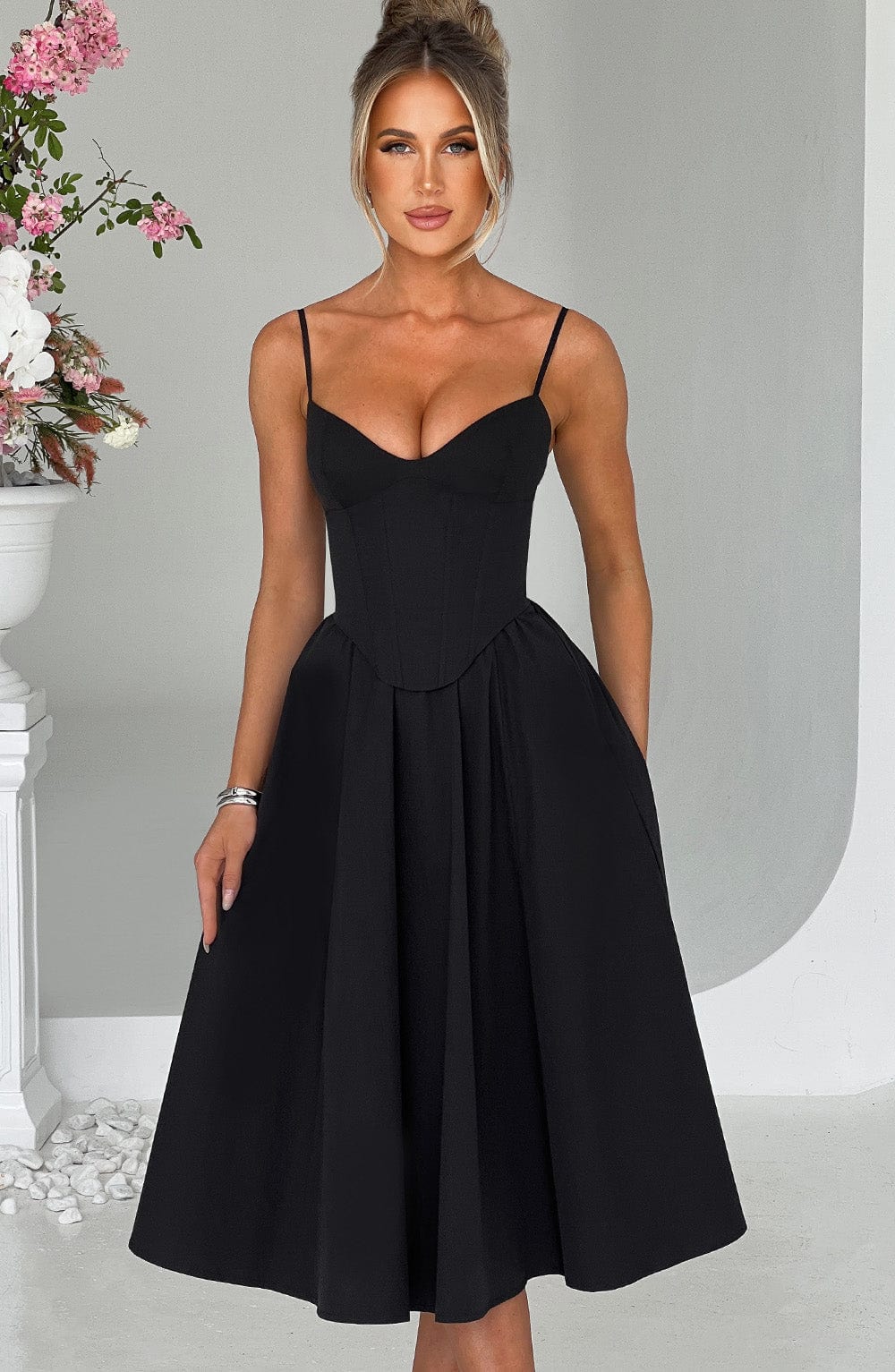 MAILEEN | Elegantes Midi Kleid im Corset Stil – Isabels Modehaus (Bild 3)