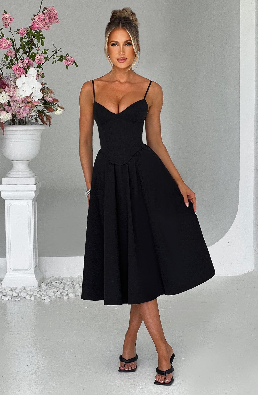 MAILEEN | Elegantes Midi Kleid im Corset Stil – Isabels Modehaus (Bild 4)
