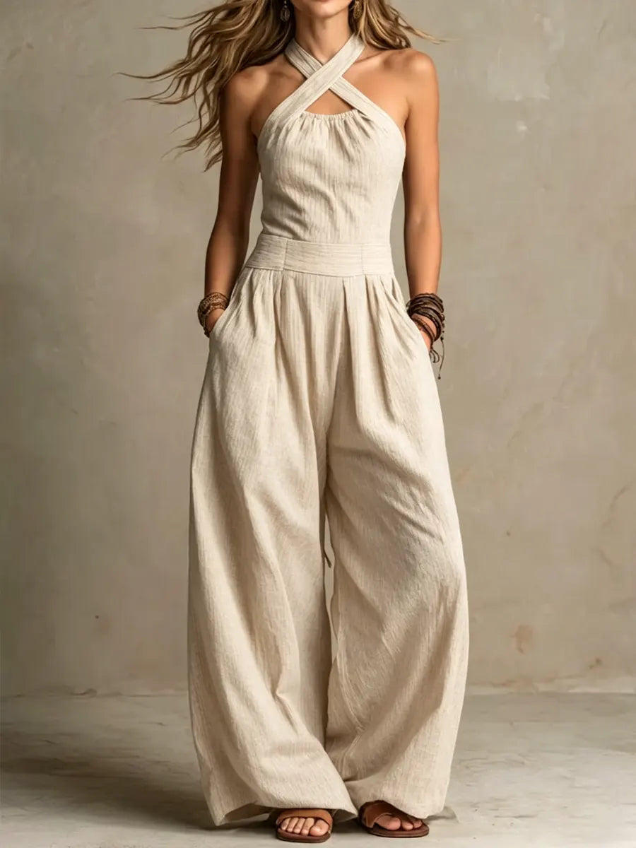 Sophia | Eleganter Neckholder-Jumpsuit