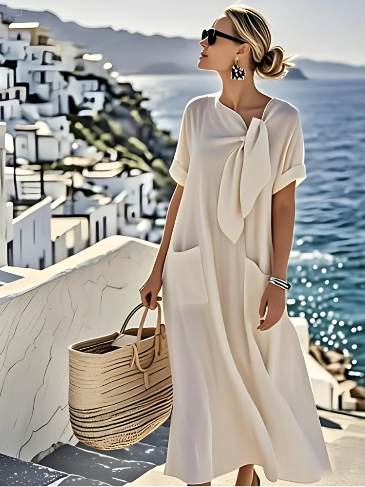 Ella™ - Elegantes Sommerkleid mit Taschen – Isabels Modehaus