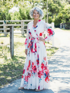 Lillian | Florales Maxikleid mit langen Ärmeln – Isabels Modehaus (Bild 7)