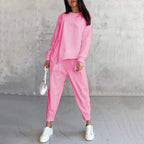 Isabel | Damen Langarm-Sweatshirts mit unregelmäßigem Saum & Hosen-Set