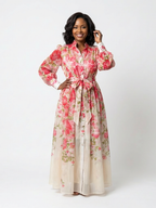 Cressida | Florales, transparentes Maxikleid mit langen Ärmeln – Isabels Modehaus (Bild 5)