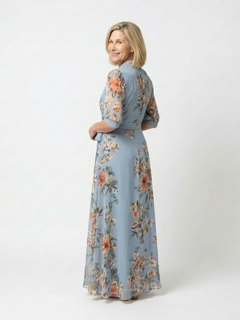 Elowen | Floral Wrap V Neck Maxi Dress – Isabels Modehaus (Bild 2)
